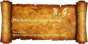 Markovics Georgina névjegykártya